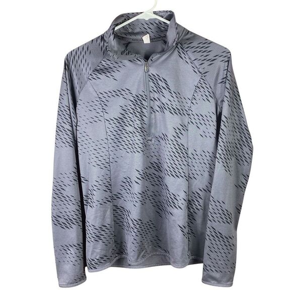 Under Armour Womens Gray Black HeatGear 1/4 Zip Running Pullover Small - Picture 1 of 3